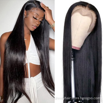 Shmily 150% 180% Density 13x4 Human Hair Wigs For Black Women Wholesale Brazilian Virgin Hair Medium Brown Lace Front Wig